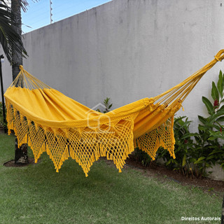 Rede Descanso Reforçada Rede Dormir Casal king Luxo Rede de Dormir Gigante Varanda Manual Artesanal