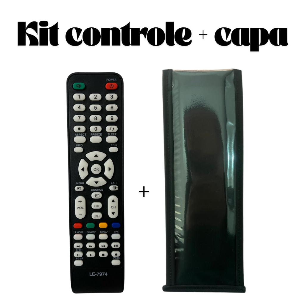 Kit Capinha + Controle Remoto Compatível com TV CCE  Para Led Lcd FBG-7974