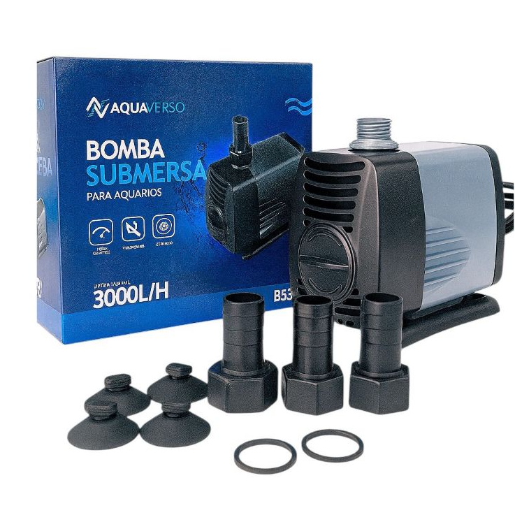 Bomba Submersa 3000l/h Aquaverso BS-3000 Para Aquários Cascata Hidroponia em Oferta na Shopee