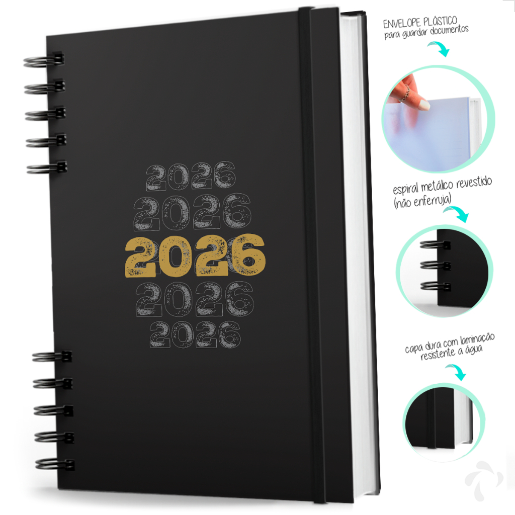 Agenda 2026 Organização Pessoal Capa Dura Planejamento My Year