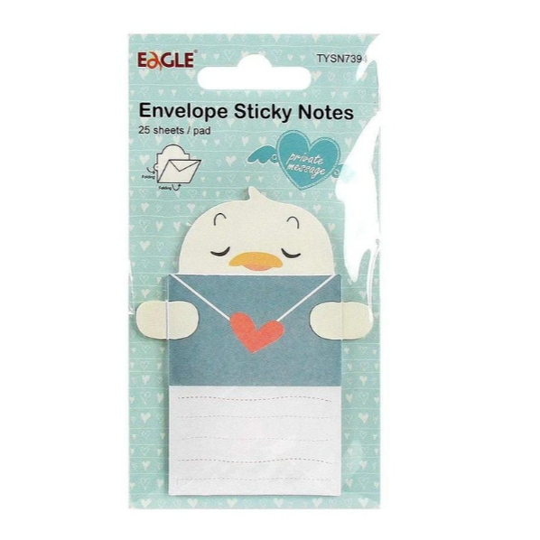 Patinho Mensageiro Bloco Adesivo Envelope Sticky Notes
