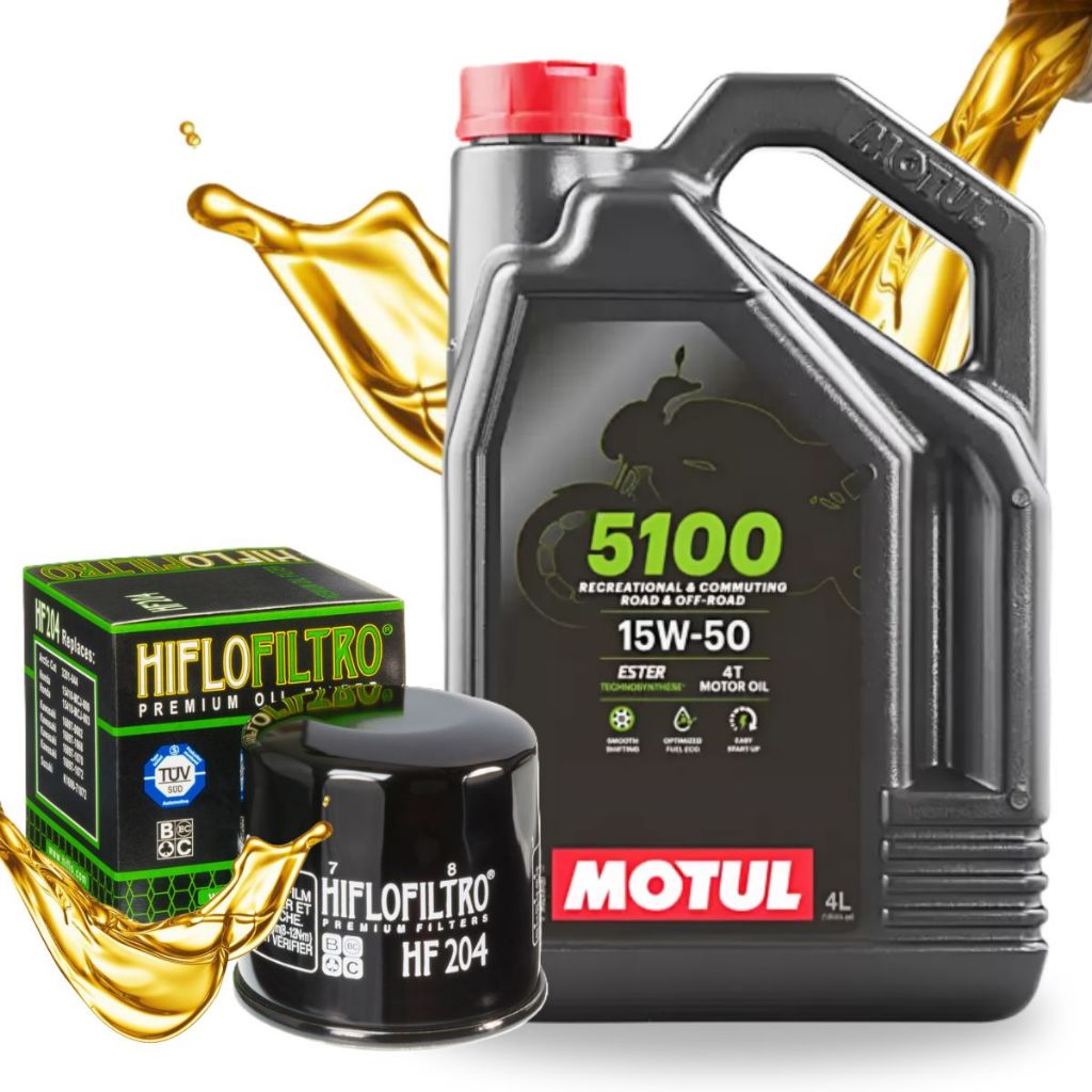Troca de Óleo P/ Kawasaki Z1000 Z750 Z800 Ninja 1000 Motul 15w50 + FIltro Hiflo