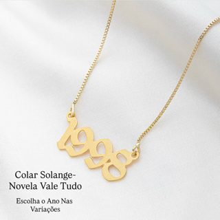 Colar Corrente Ano Data Personalizado Feminino Ouro 18k Ou Prata 925 em Oferta na Shopee