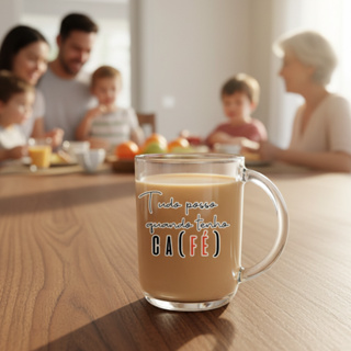 Caneca Para Café e Chá Verona Caneca de Vidro Com Estampa Tudo Posso 315ml - Ruvolo em Oferta na Shopee