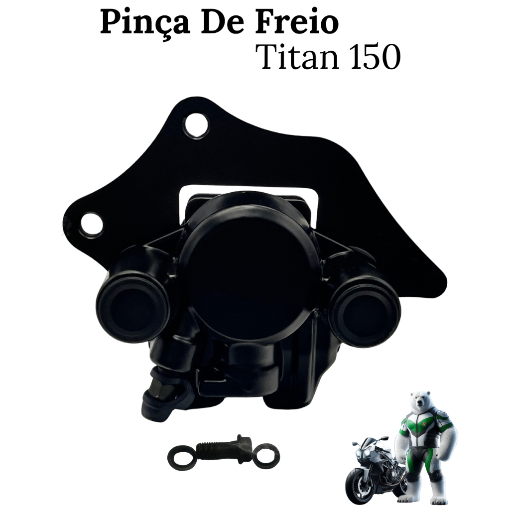 Pinça De Freio Dianteiro Com Pastilha Titan 150 Até 2008 Cilindro de Freio inferior