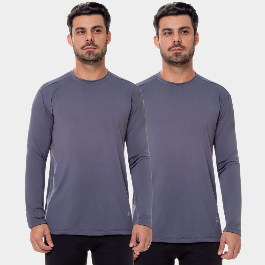 Kit 2 Camisas Camisetas Proteção Solar Uv Térmica Segunda Pele Praia Verão Conforto