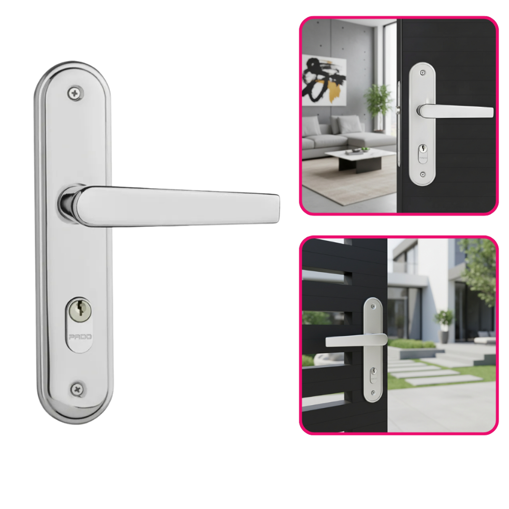 Fechadura Pado Porta e Portão Externa Concept 40mm Cromada 401e