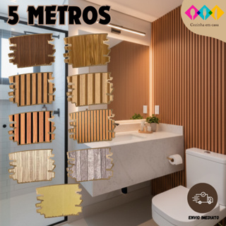 Papel de Parede Madeira 3D 5 METROS X 45CM Auto Adesivo Colante em Oferta na Shopee