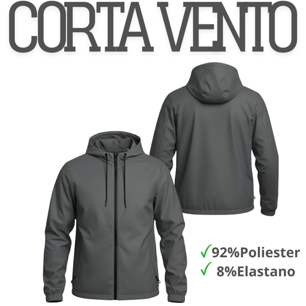 Jaqueta Corta Vento Masculino Plus Size Impermeável Liso Jaqueta Corta Vento Masculino Plus Size Impermeável Liso