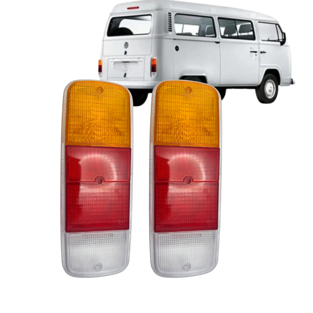 Lente da lanterna traseira da Kombi Clipper 1976 a 2014  Bicolor Tricolor Fume em Oferta na Shopee