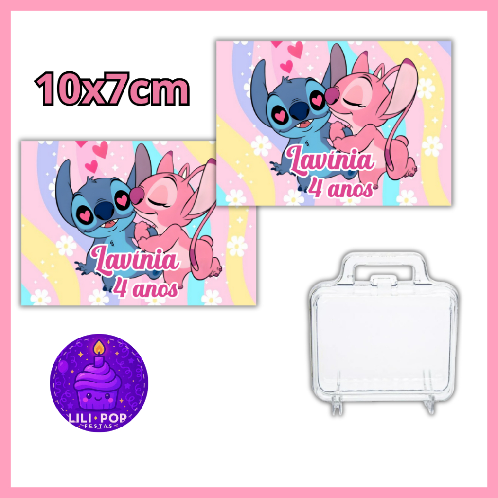 Adesivos Personalizados para Maletinha Acrílica (10x7cm) - FAZEMOS TODO E QUALQUER TEMA