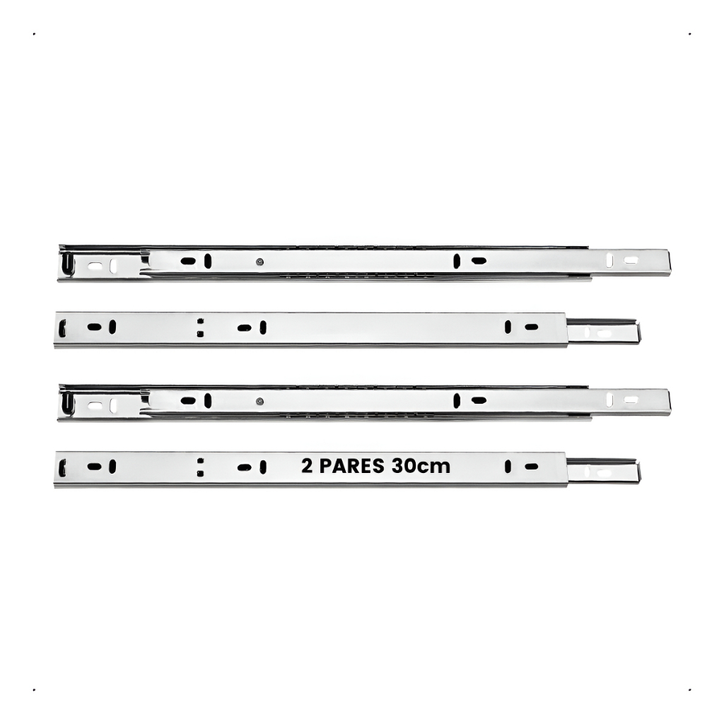 2 Pares 4 Corrediça Telescópica 30cm Gaveta Reforçado Aço Zincado Deslizamento Suave em Oferta na Shopee