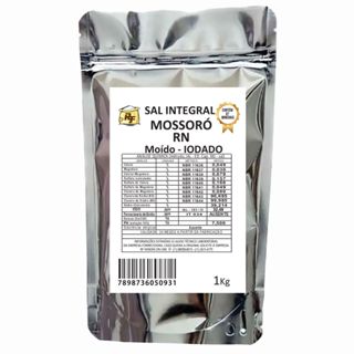 Sal integral de Mossoró - RN Moido iodado 1kg em Oferta na Shopee