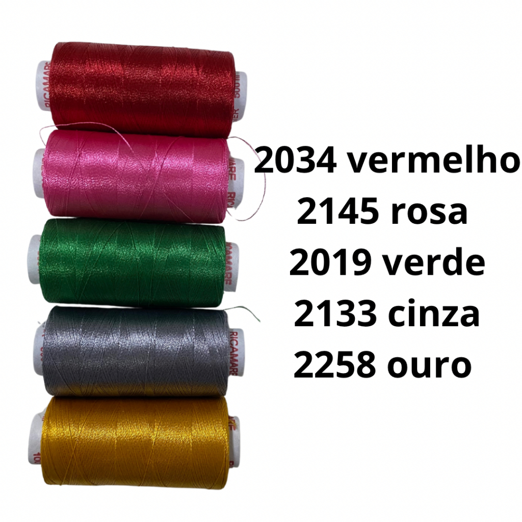 Kit 5 Retros Linha RICAMARE Para Bordado - 500m — imagem 2 de 2