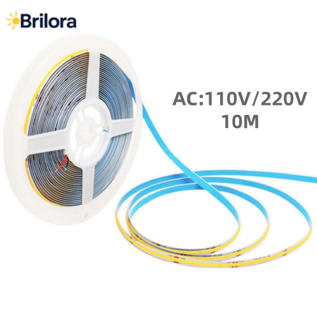 Fita Led Cob 320led/m 110v ou 220v 10m Direta Energia Para Perfil 3000k ou 4000k 6000k e Coloridas