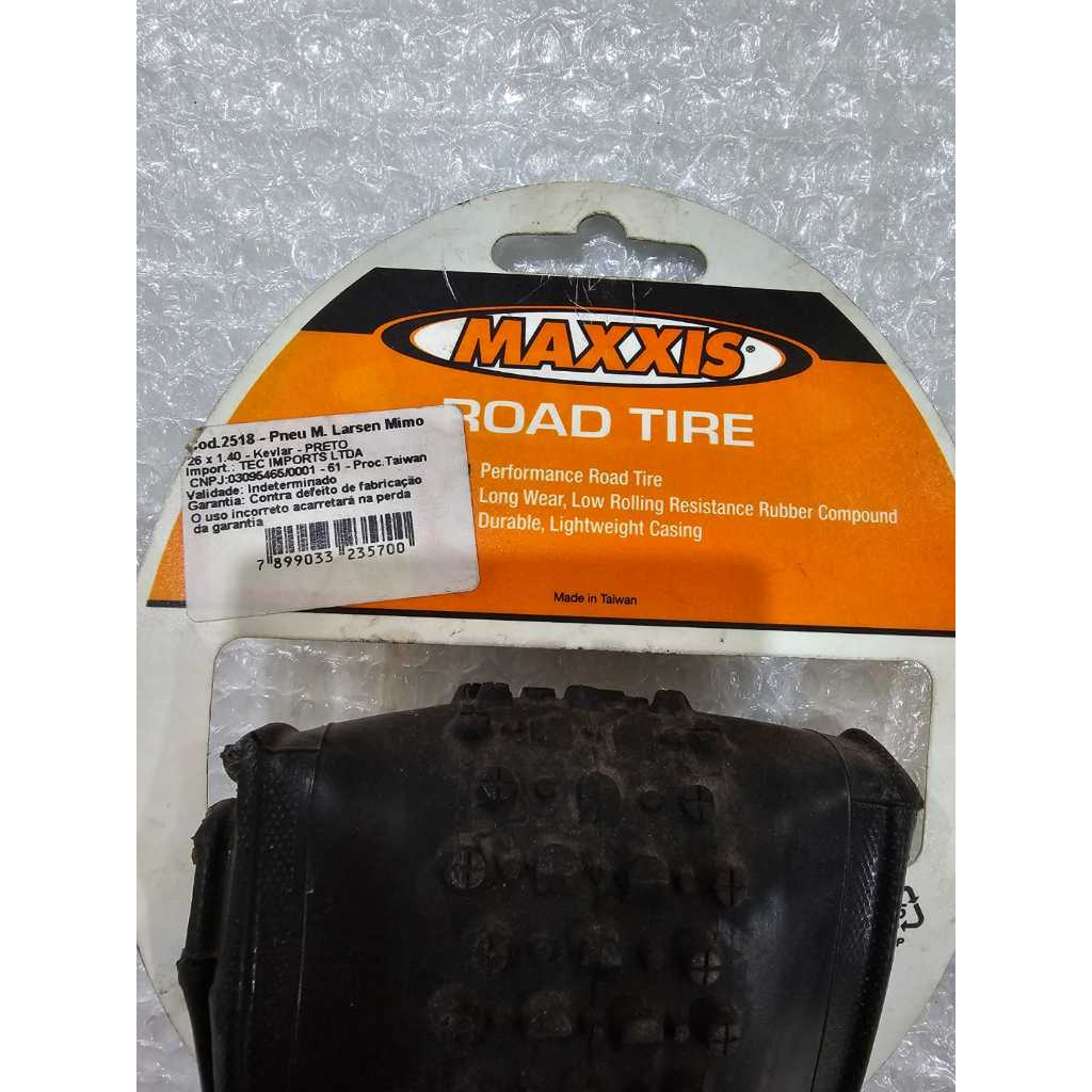 Pneu Maxxis 26 X 1.40 Road Tire Tubeless S/arame Dobrável Preto