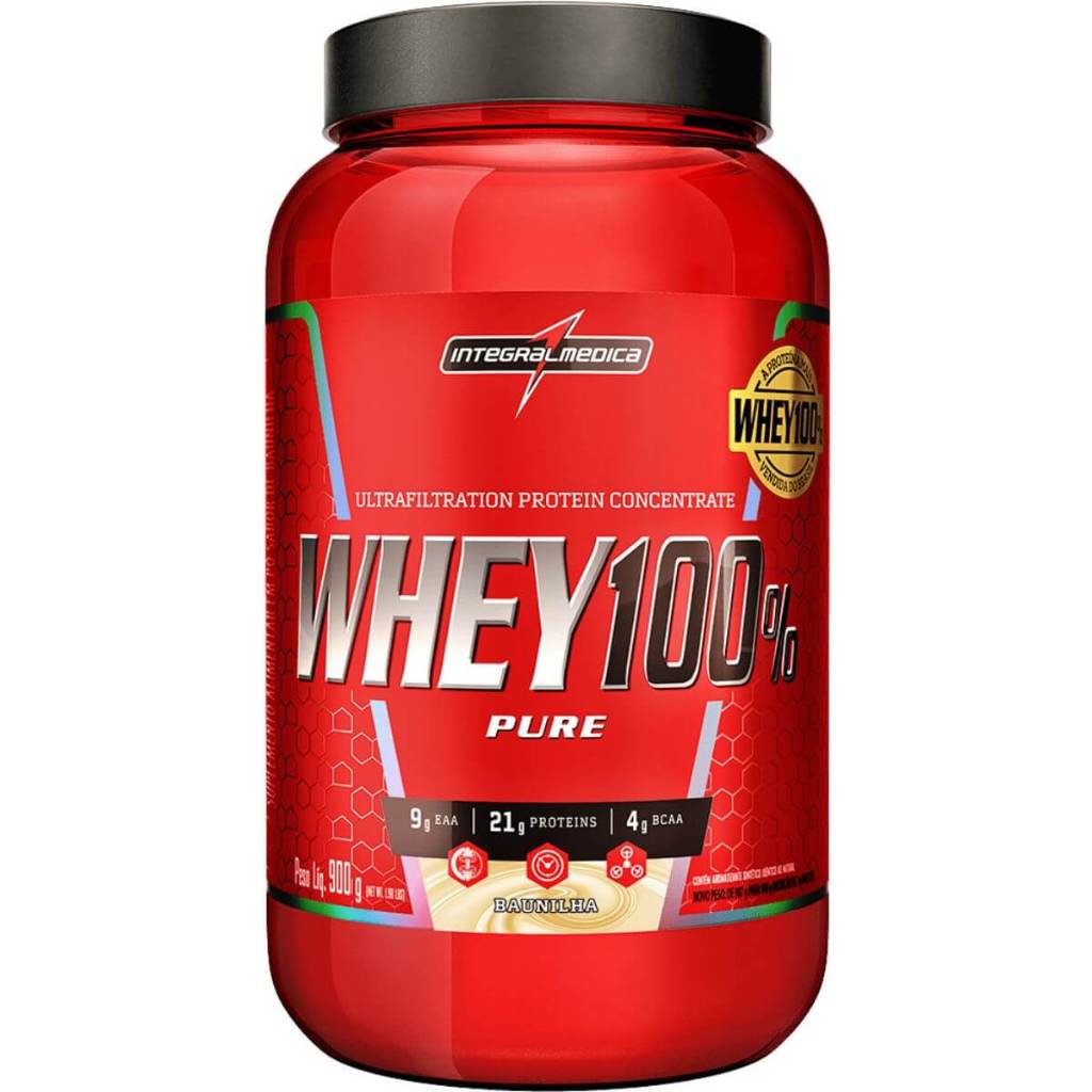 Whey Protein Concentrado Baunilha Pote 900g - Integralmédica