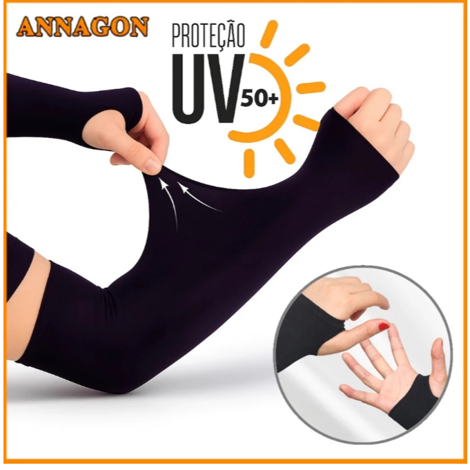 Manguito Infantil Par UV50+ Proteção Solar Ciclismo Corrida Futebol jogos gamer