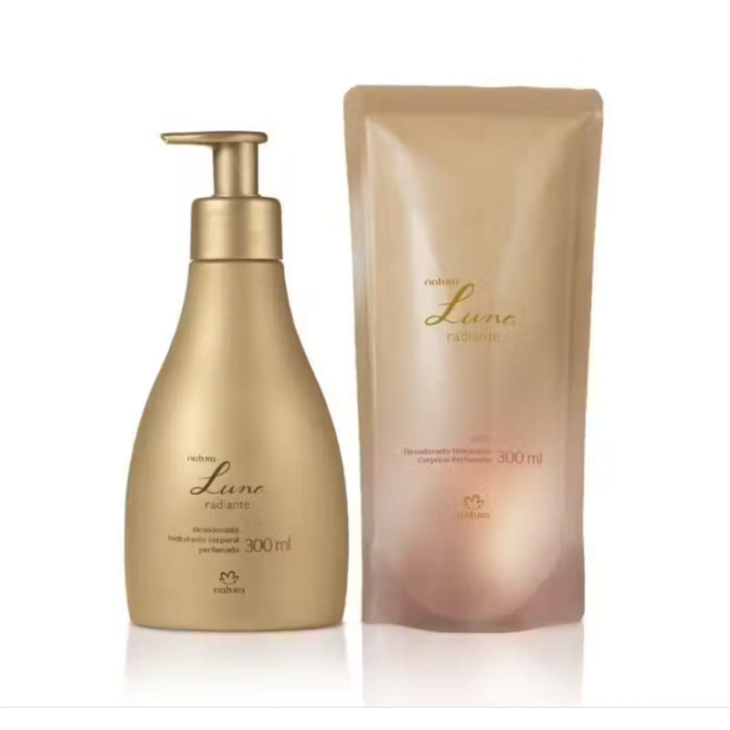 Kit Desodorante Hidratante Corporal Perfumado Luna Radiante 300ml + Refil