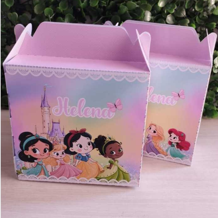Kit caixas Maletinha  Princesas-Lembrancinhas-aniversário-festa