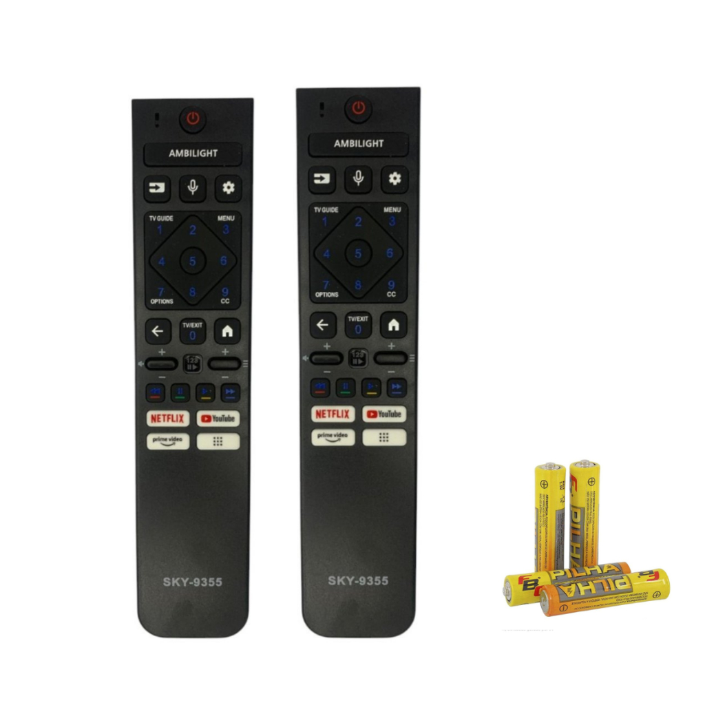Controle Remoto Para Smart TV Philips 4K LED Ambilight 50PUG7019