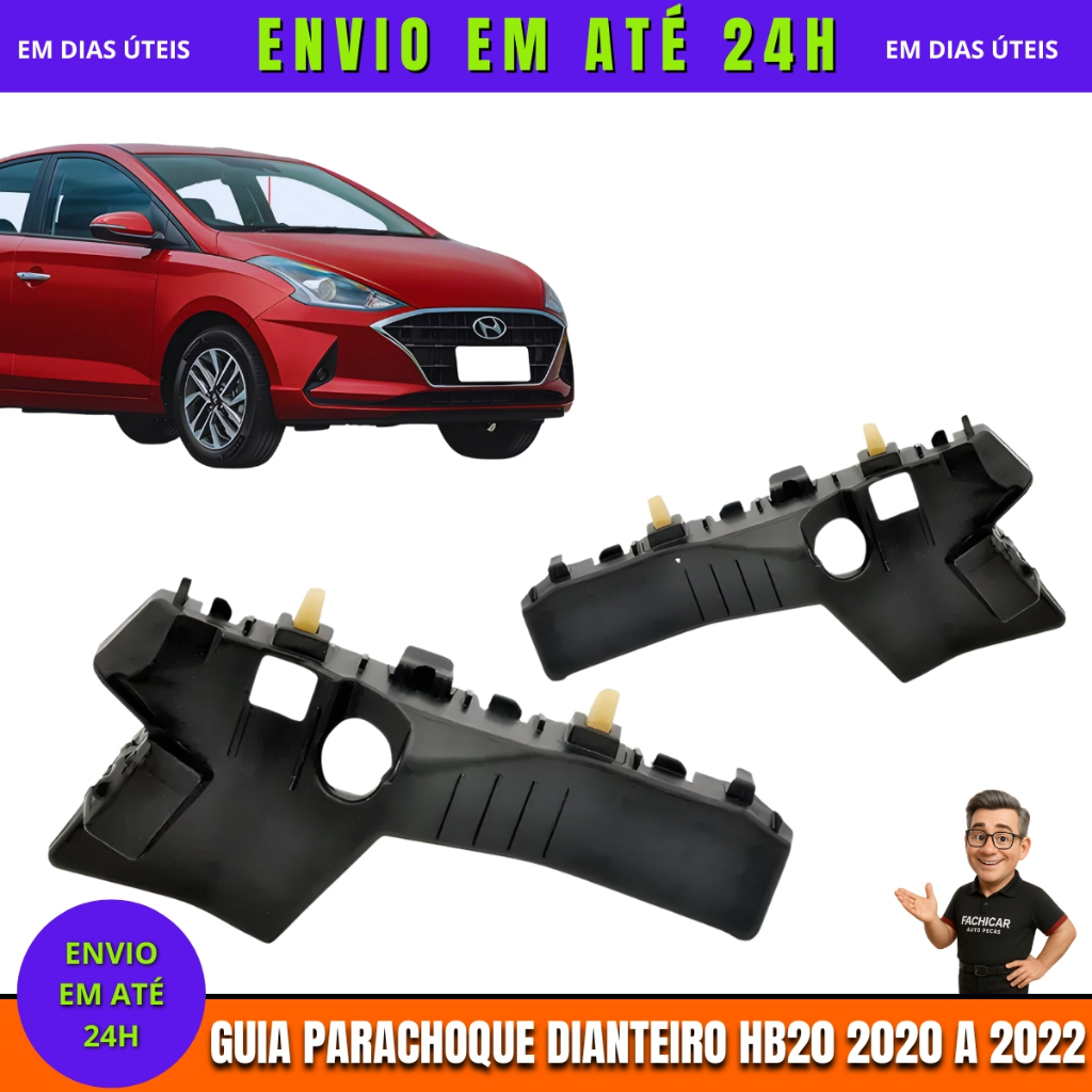 Par Guia Parachoque Dianteiro HB20 2020 a 2022