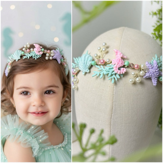 Tiara sereia Infantil Regulável Fundo do Mar Personalizável TODAS CORES DISPONÍVEIS em Oferta na Shopee