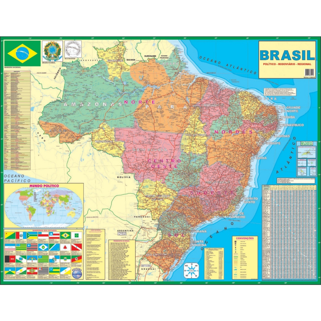 Mapa Brasil Político: Onde Comprar | BuscaProdutos