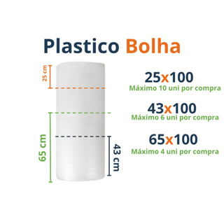 Plástico Bolha 100 METROS E-Commerce 25 micras - Envio 24 hrs! em Oferta na Shopee