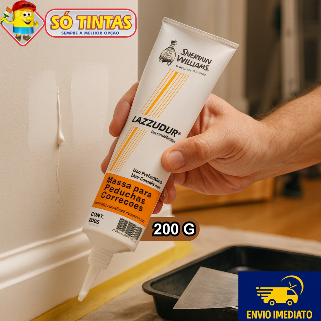 Massa para Pequenas Correções Lazzuril 200g Bisnaga, Reparos Rápidos, Sherwin Williams, Automotivo em Oferta na Shopee
