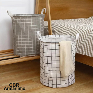 Cesto Organizador Multiuso Tecido Dobrável Roupa Brinquedos Lavanderia em Oferta na Shopee