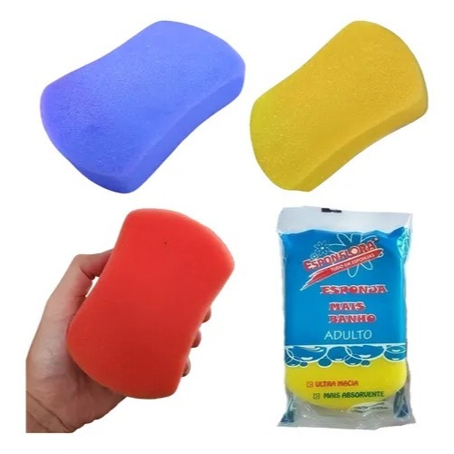 Esponja Banho Adulto Bucha Mais Banho Macia Higiene, buchinha de banho