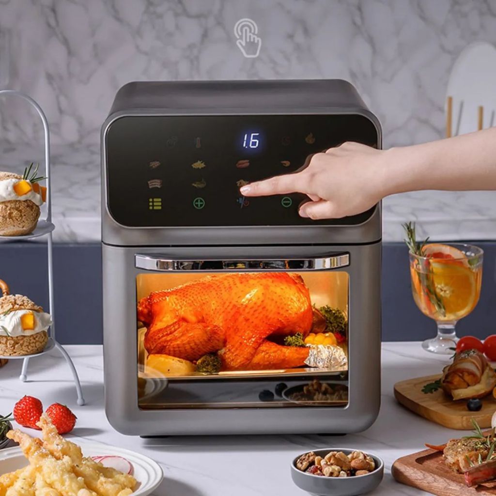 Fritadeira Elétrica Air Fryer FORNO Preta/Inox  220V.XHL_ELETRONICOS em Oferta na Shopee