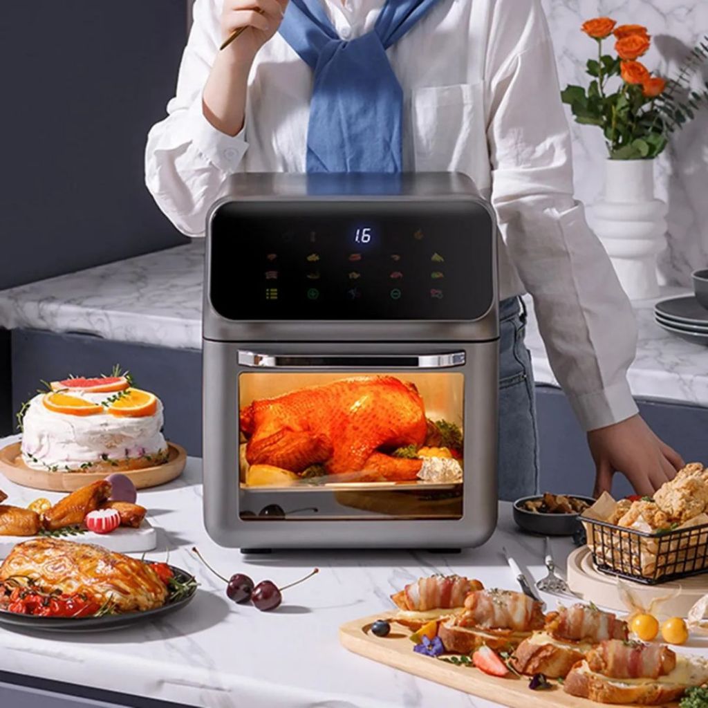 Fritadeira Elétrica Air Fryer FORNO Preta/Inox