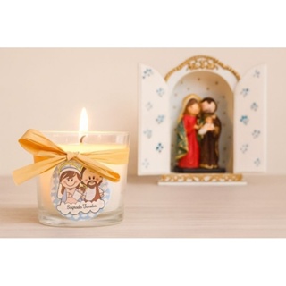 vela católica religião Sagrada Familia Jesus Maria e José natal presente lembrancinha fé oração em Oferta na Shopee