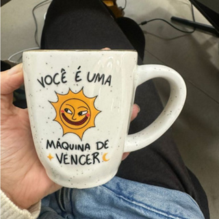 Caneca Névoa - Sol Você é uma máquina de vencer - 260ml em Oferta na Shopee