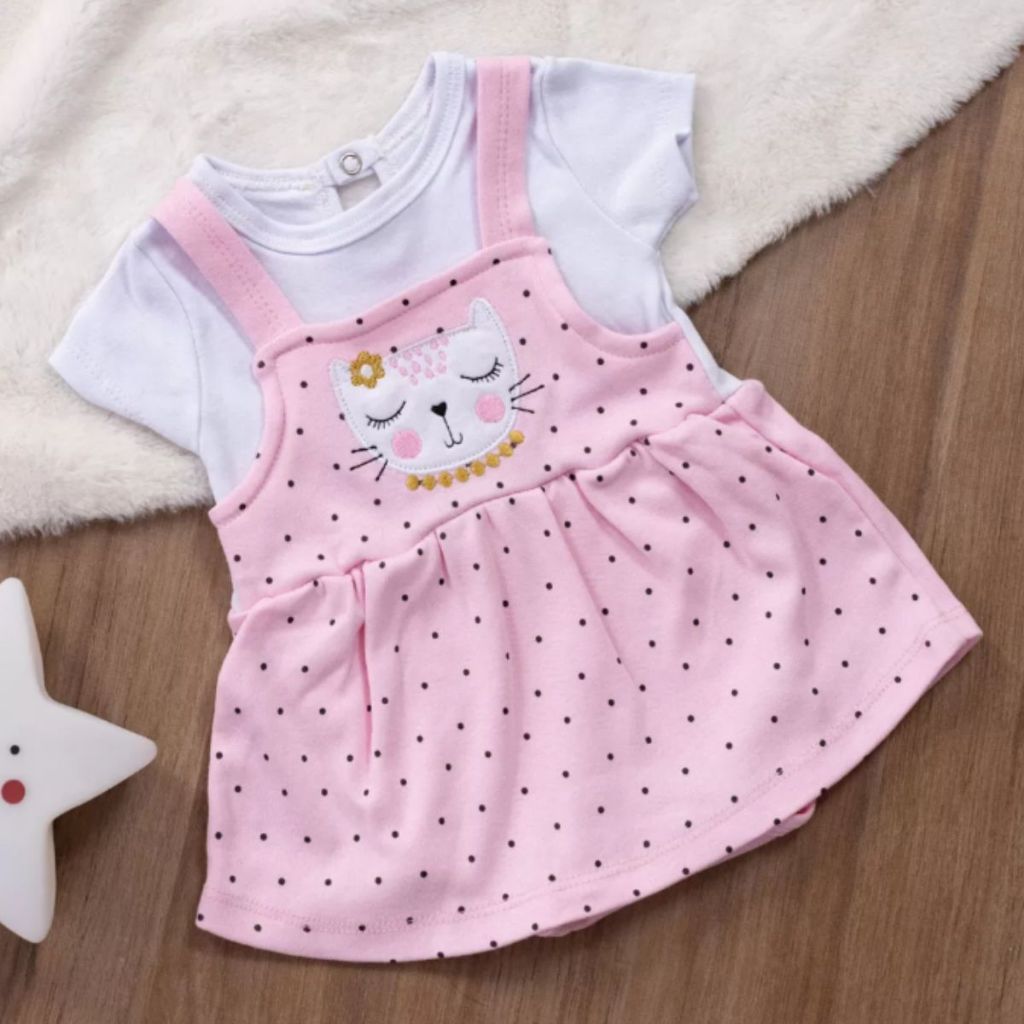 Body Vestido Bebê Feminino Suedine Premium Toque Suave MPVESTIDOS-MS-C2