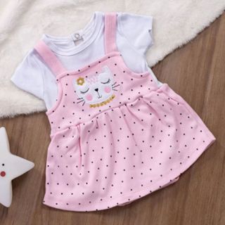 Body Vestido Bebê Feminino Suedine Premium Toque Suave MPVESTIDOS-MS-C2 em Oferta na Shopee