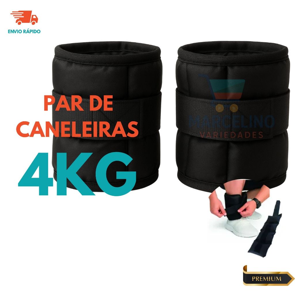Caneleira com Peso 4kg para Treino
