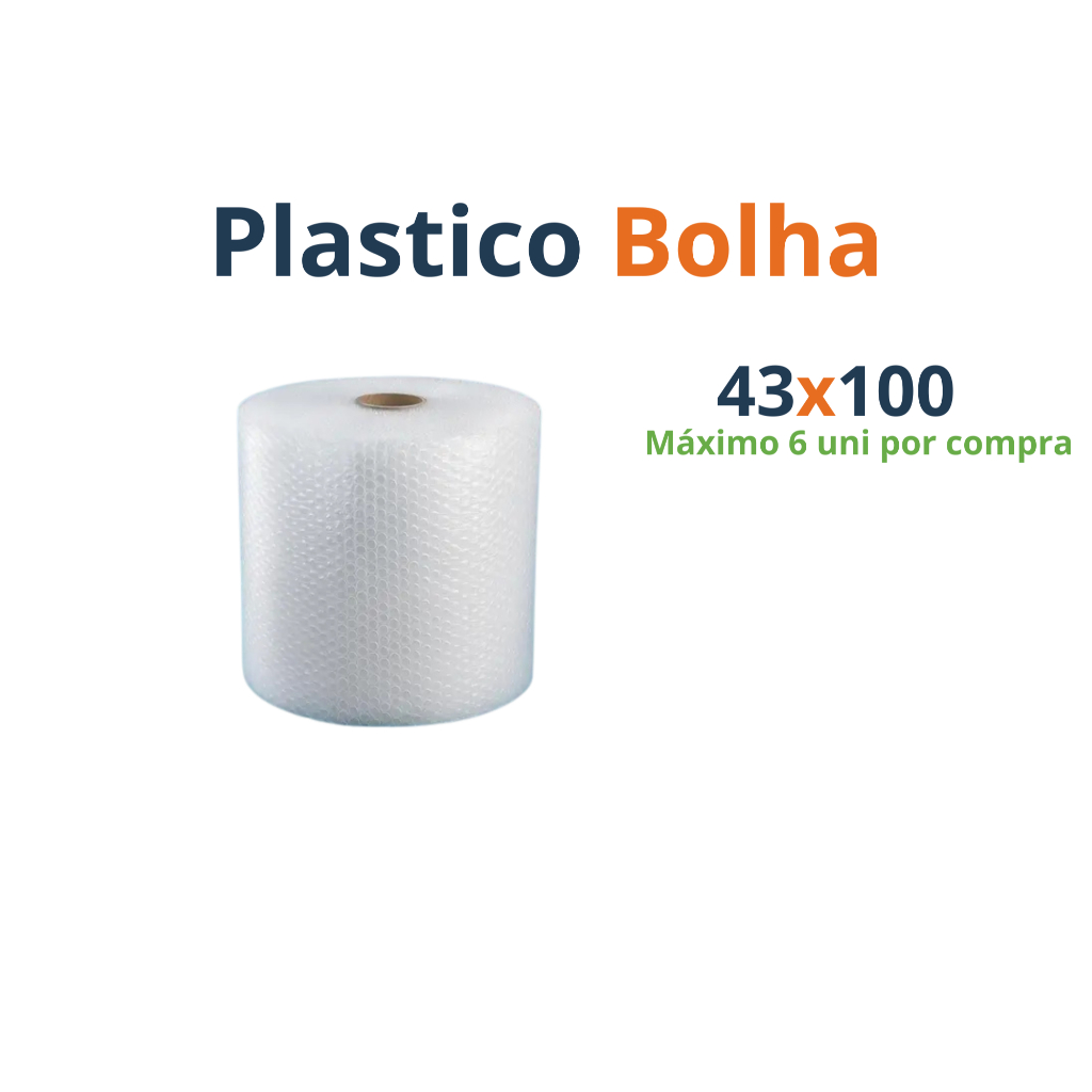1 Plástico Bolha 43x100 Metros Envio Rápido ! 25 micras !