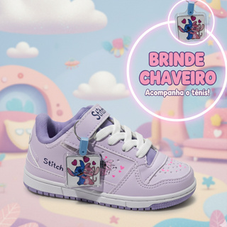 Tênis Infantil Bebe Escolar Menina Menino Feminino Lillo Stich E Dino CHAVEIRO Extra em Oferta na Shopee
