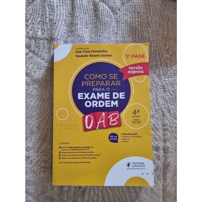 Como se preparar para o Exame de ordem - OAB - 4 edição - Livro - Versão Express