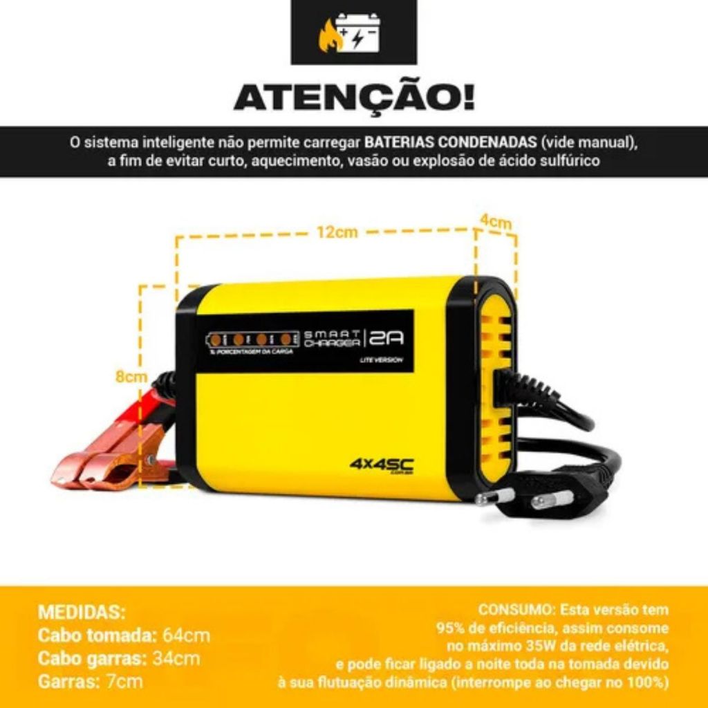 Carregador Bateria Automotiva Carro Moto 12v painel digital,L em Oferta na Shopee