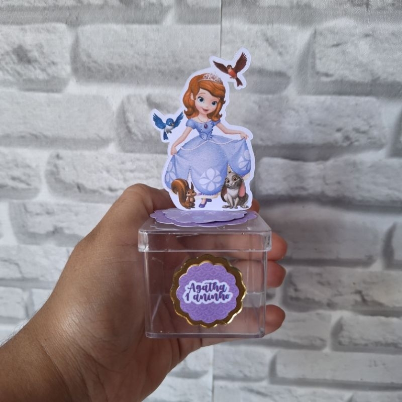 Apliques em pé 3D e nome da criança Princesa Sofia  Lembrancinhas  Festa infantil  Aniversário  Personalizados