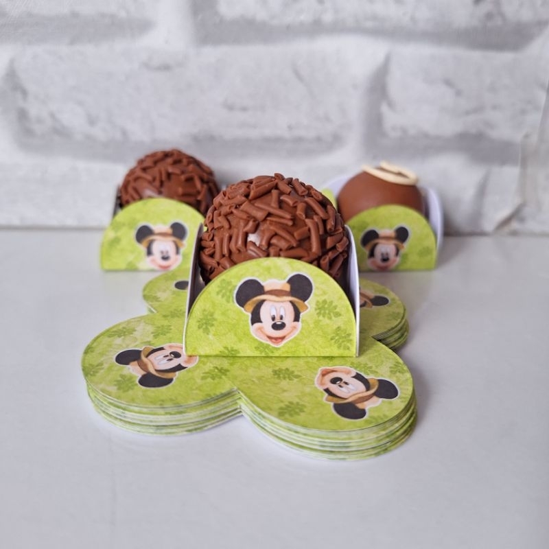 120 Forminhas Mickey Safari Festa Infantil  Doces Cha de Bebe Lembrancinhas Personalizadas Festa Aniversário