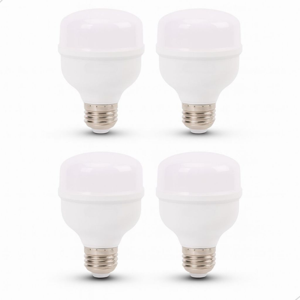 Kit 4 Lâmpada Led Bulbo 20w 6500k Branco Frio Bivolt 110v 220v Soquete E27 Econômica Iluminação Casa