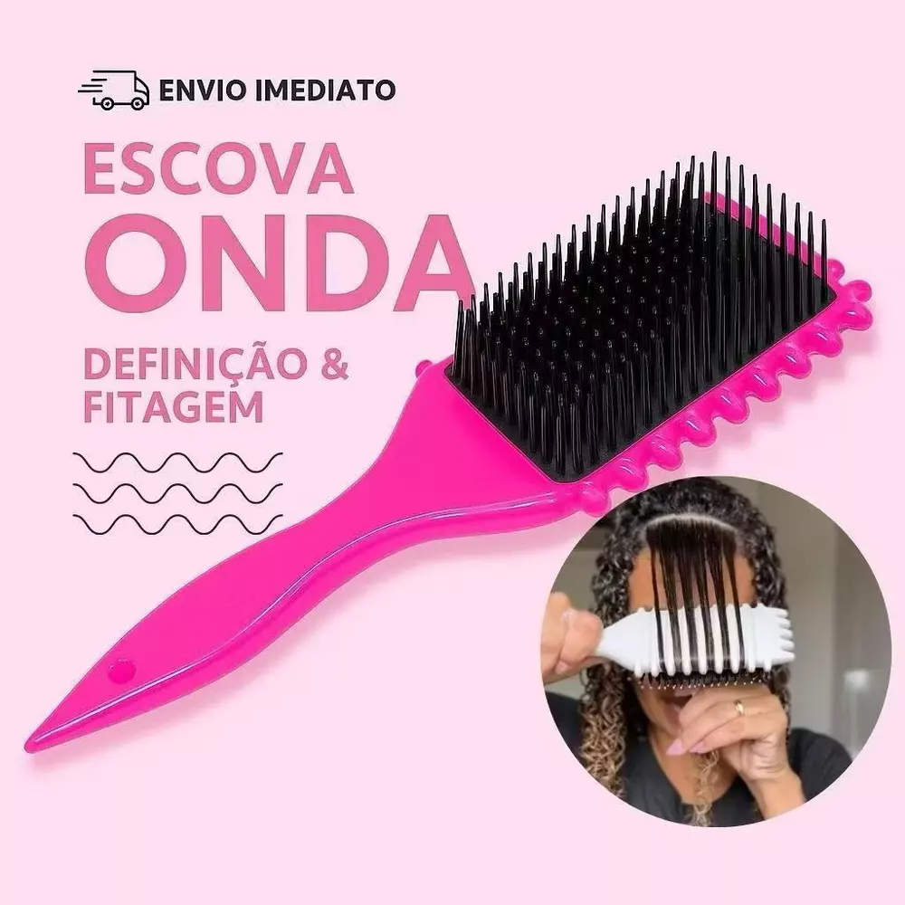 Escova Onda Finalizadora Beauty Flash Definição de Cachos e Finalização para Cabelo Cacheado Crespo