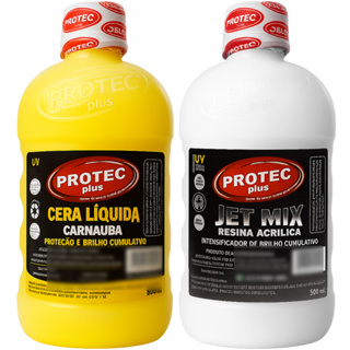 Cera Carnaúba Automotiva Liquida + Resina Acrilica Jet mix 500ml em Oferta na Shopee