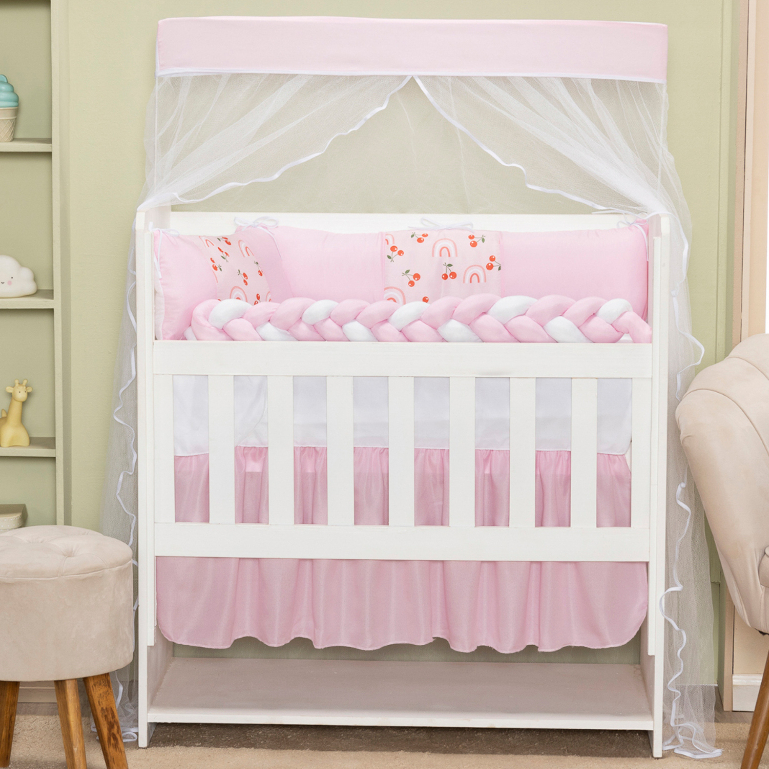 Kit Mini Berço Trança 06 Peças Sublimado Menino e Menina em Oferta na Shopee