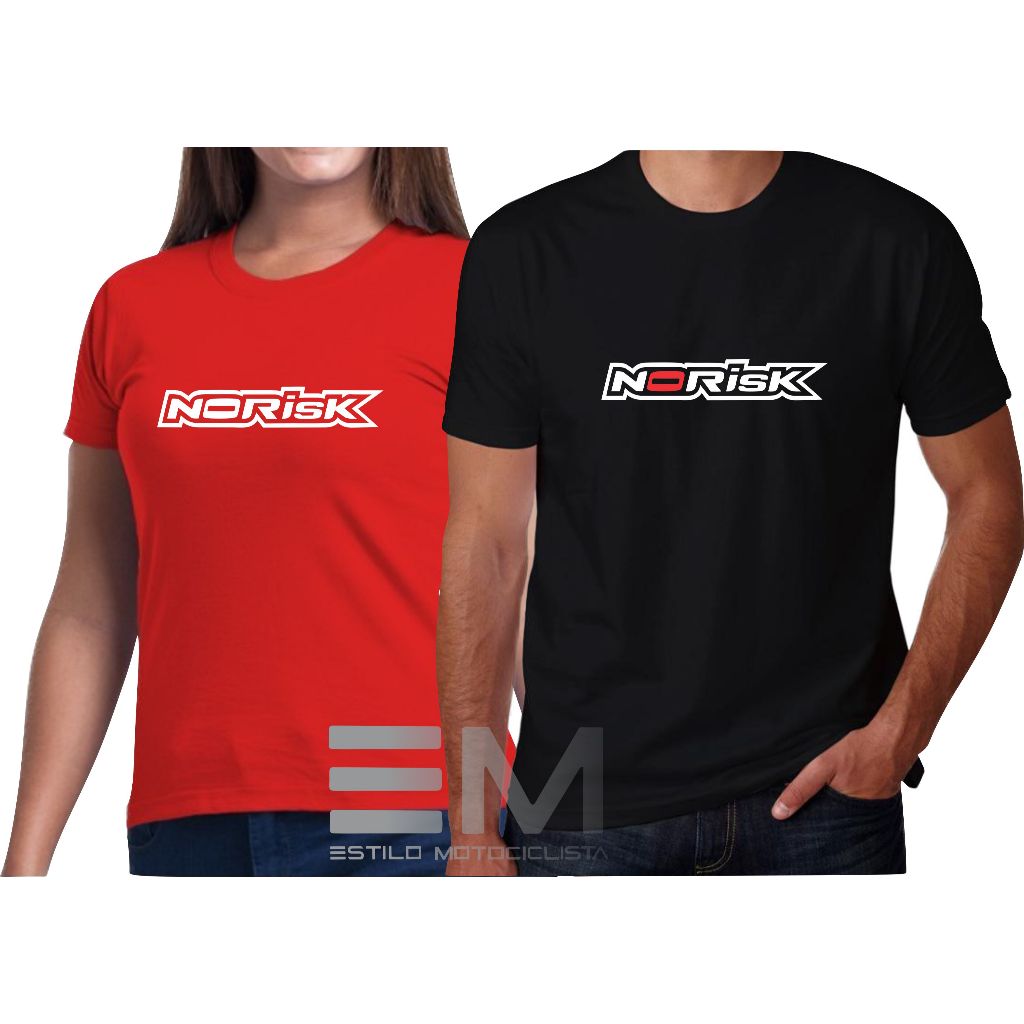 Camiseta Norisk capacete Moto Motociclista masculino e feminino.